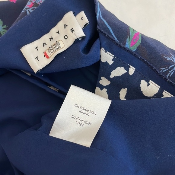 Tanya Taylor Luisa Wrap Dress Blue Size 8 - Picture 10 of 10